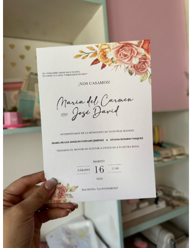 Invitación Medium +  tarjeta de información