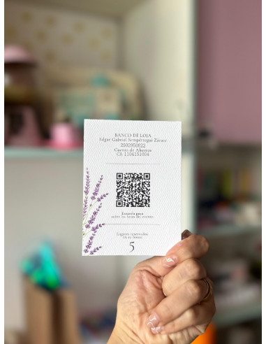 Invitación Deluxe + Sobre con impresión interna