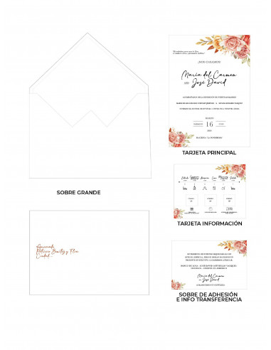 Invitación Medium +  tarjeta de información