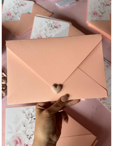 Invitación Elegante + Aplique de corazón