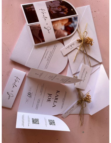 Invitación abierta troquelada