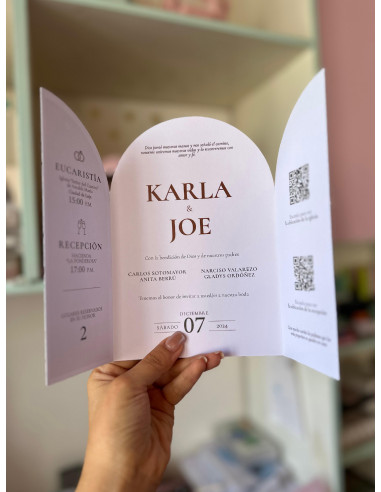Invitación abierta troquelada