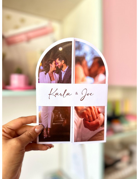 Invitación abierta troquelada