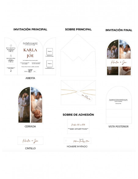 Invitación abierta troquelada