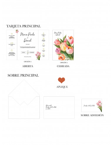 Invitación con Apertura + Sobre