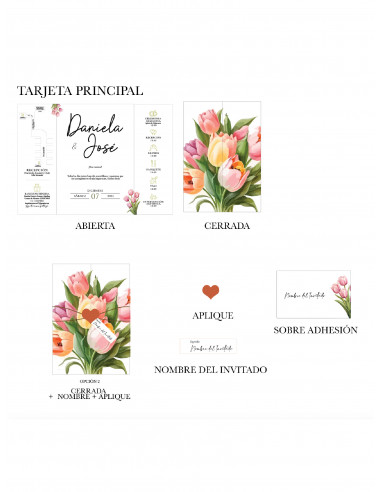 Invitación Abierta + Nombre colgante