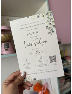 Invitación con Protección Transparente 2