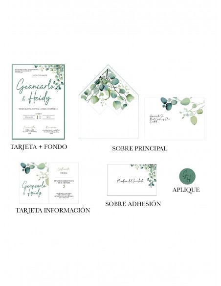 Invitación Elegante + Impresión Sobre + Sello de Lacre + Fondo