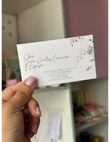 Invitación una pieza premium + Nombres dorados