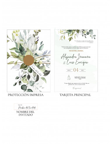 Invitación con Protección + Sello de Lacre
