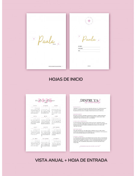 Agenda Básica: Relleno Hojas en Blanco