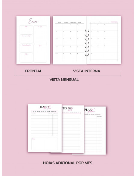 Agenda Básica: Relleno Hojas en Blanco