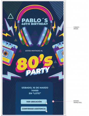 Varios - Invitación Digital Básica + Botones Interactivos