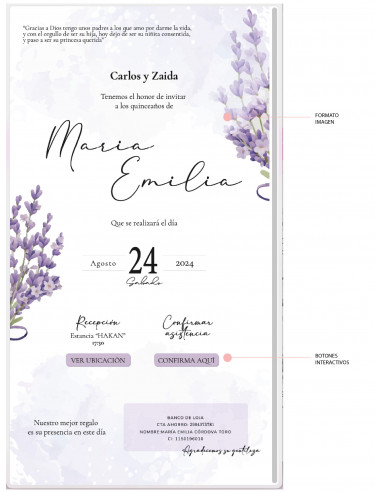 Varios - Invitación Digital Básica + Botones Interactivos