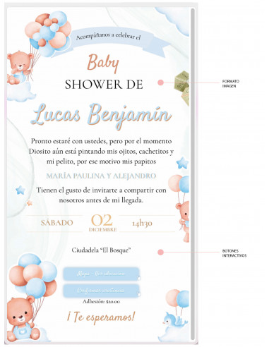 Varios - Invitación Digital Básica + Botones Interactivos
