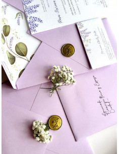 Invitación Elegante + sello de lacre